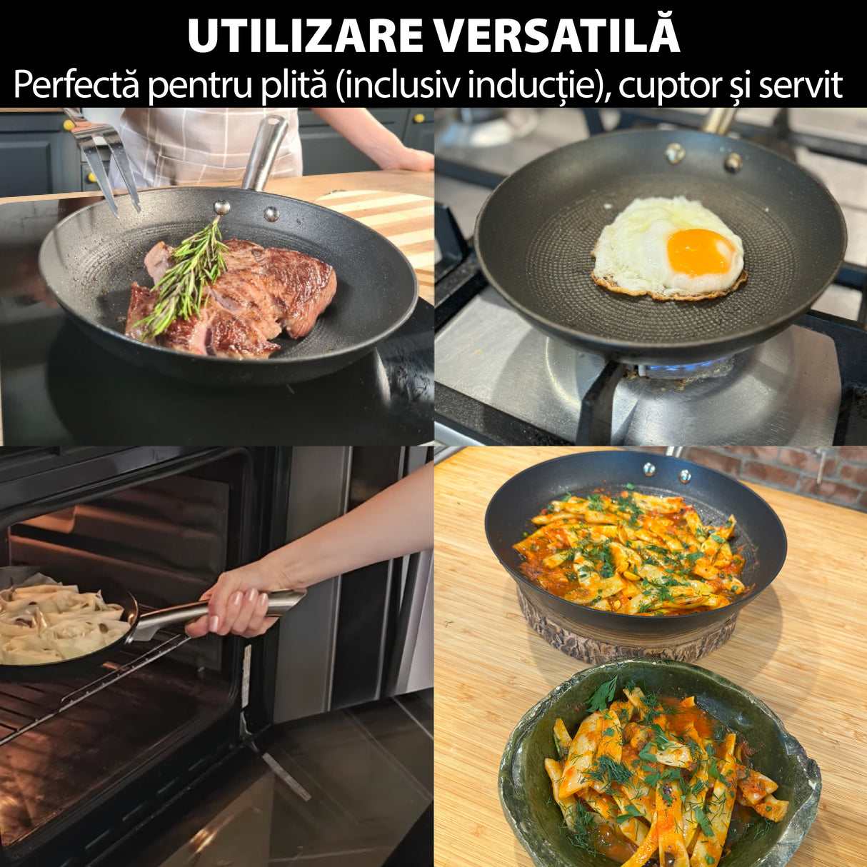 Lightweight honeycomb cast iron frying pan