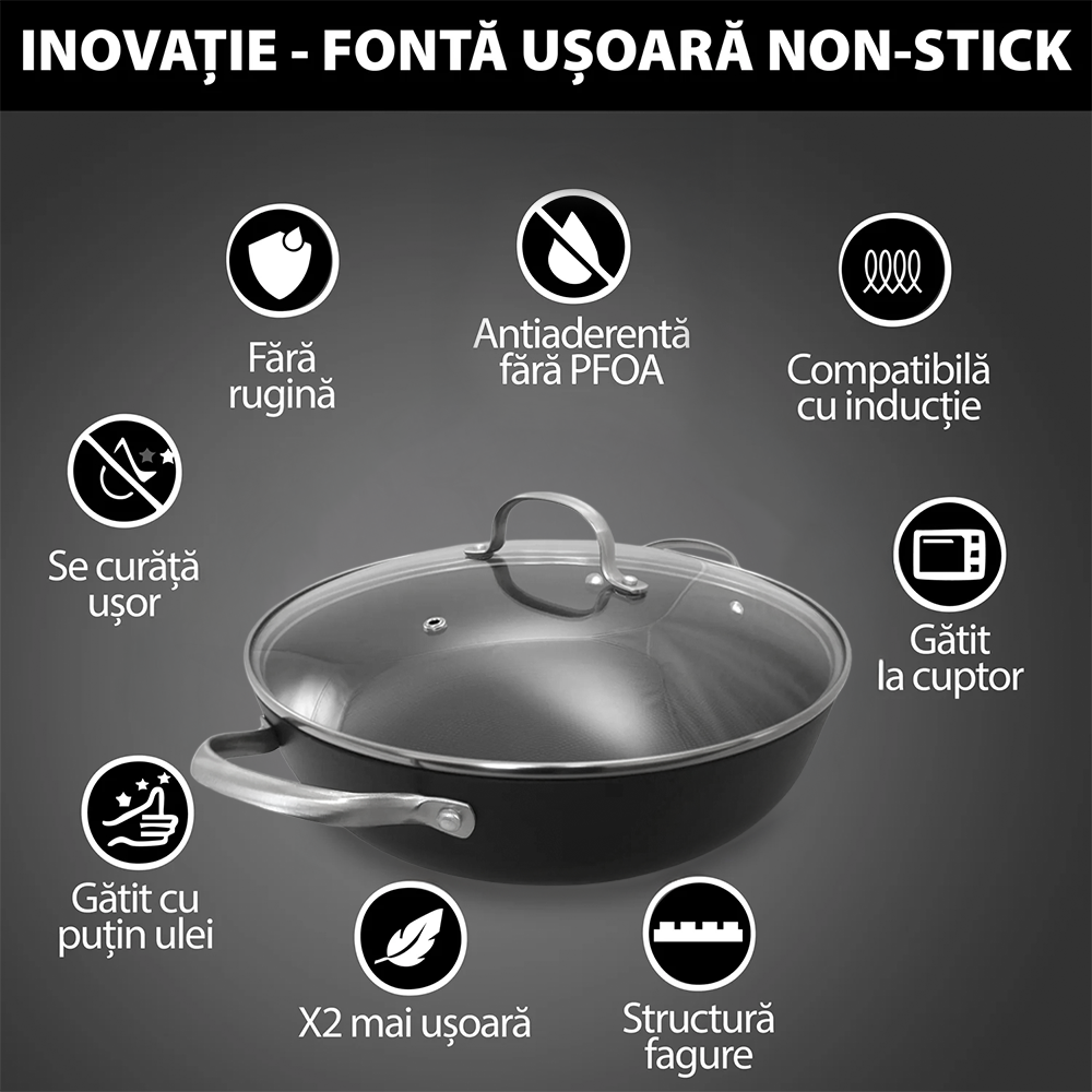 Lightweight honeycomb cast iron pot