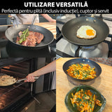 Lightweight honeycomb cast iron frying pan
