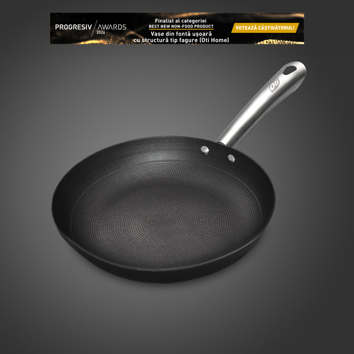 Oti lightweight cast iron honeycomb pan