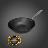 Lightweight cast iron honeycomb wok