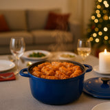 Classic enameled cast iron pot with lid